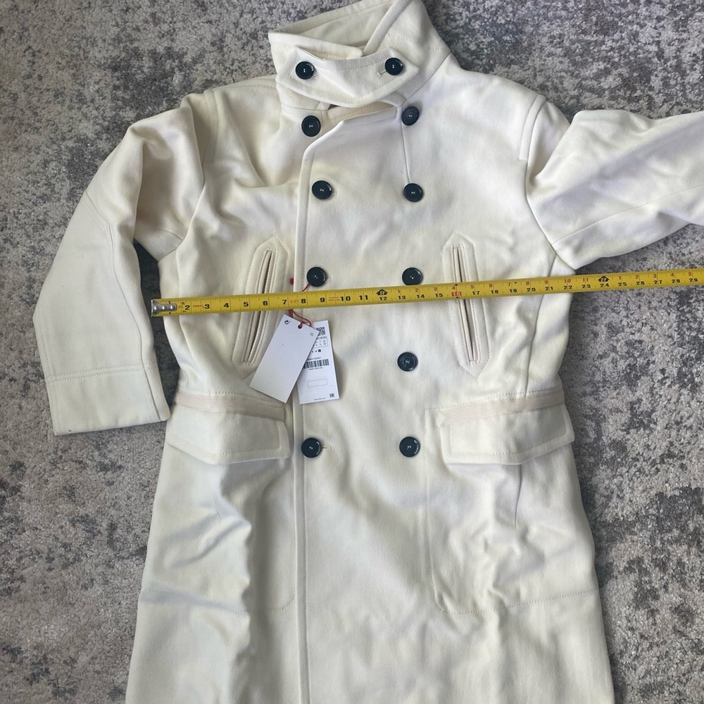 ZARA SRPLS ICE/CT 03 WOOL COAT OYSTER WHITE WOMEN - Picture 4 of 16